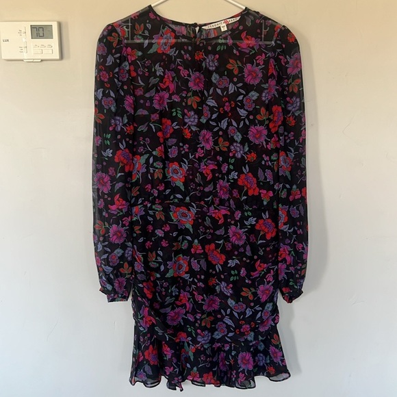 VERONICA BEARD Robin Silk Floral sheer with Slip Mini Dress - Picture 5 of 6